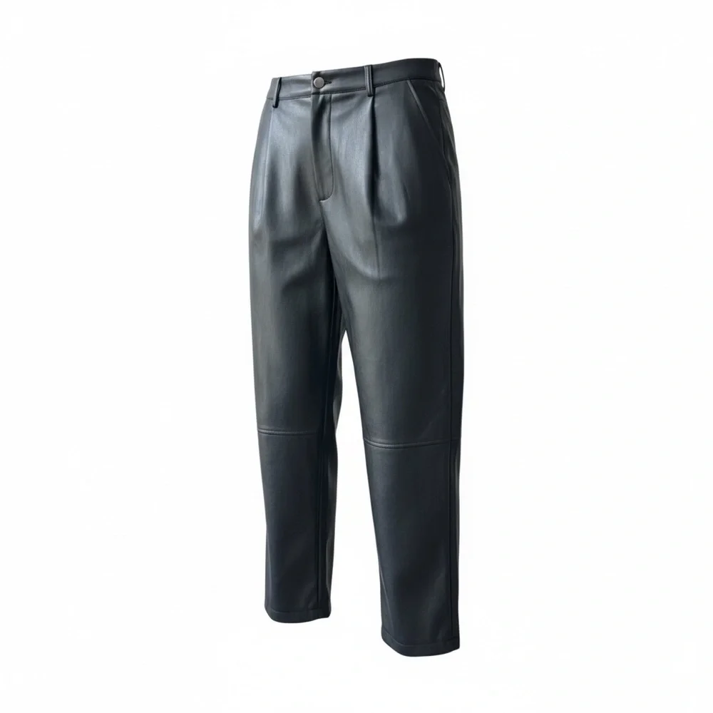 Avec Les Filles Black Leather Dress Pants NWT